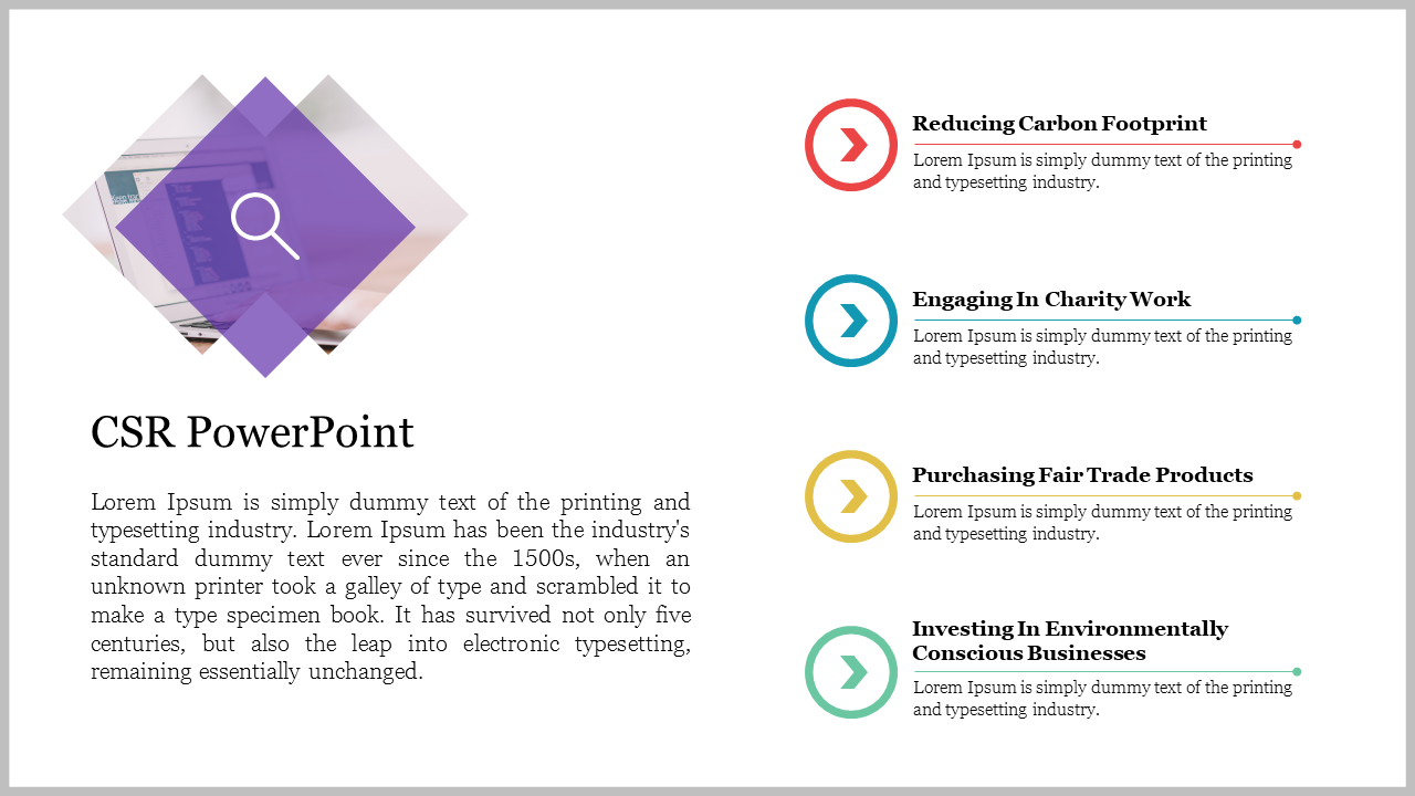Free - Creative CSR PowerPoint Template For Presentation 